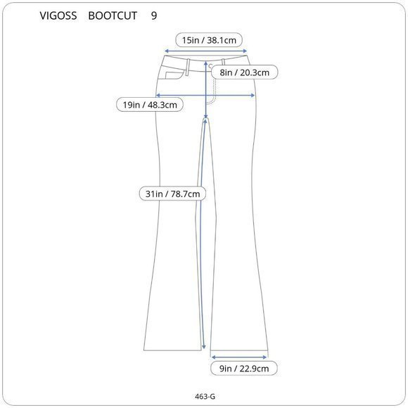 Vigoss Bootcut Jeans Dark Stretch Flap Pockets 9 x 31 - Picture 3 of 10